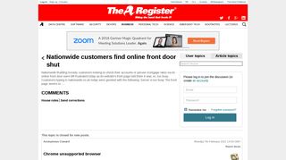 Nationwide customers find online front door shut • The Register Forums