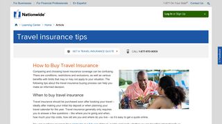 How to Buy Travel Insurance – Nationwide