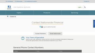 Contact Nationwide Financial - For Financial Advisors