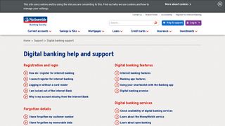 Digital banking support | Nationwide