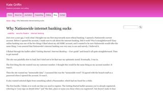 Why Nationwide internet banking sucks | Kate Griffin