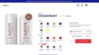 Coconut & Vanilla – Native Deodorant