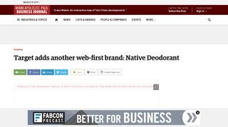 Target adds another web-first brand: Native Deodorant - Minneapolis ...
