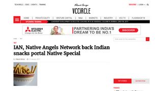 IAN, Native Angels Network back Indian snacks portal Native Special ...