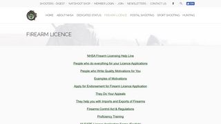 FIREARM LICENCE | National Hunting and Shooting Association