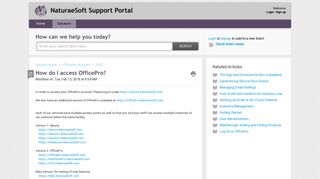 How do I access OfficePro? : NaturaeSoft Support Portal
