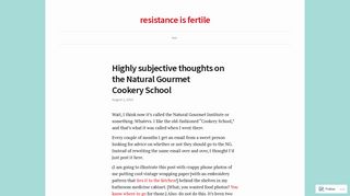 Highly subjective thoughts on the Natural Gourmet Cookery School ...