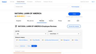 Working at NATURAL LAWN OF AMERICA: Employee Reviews ...
