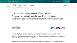 Natural Partners Now Offers Online Dispensaries to Healthcare ...