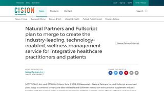 Natural Partners and Fullscript plan to merge to create the industry ...