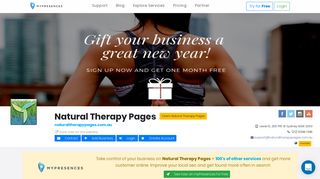 Natural Therapy Pages profile stats.help.reviews | myPresences