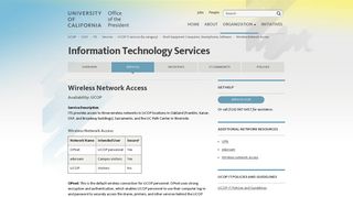 Wireless Network Access | UCOP