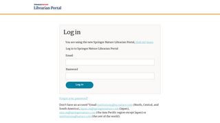 Librarian Portal - login - Springer Nature