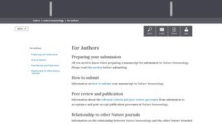 For Authors | Nature Immunology