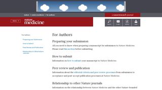 For Authors | Nature Medicine