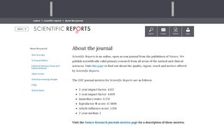 About the journal | Scientific Reports - Nature