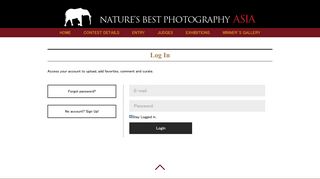 Log on | Nature's Best Photography Asia