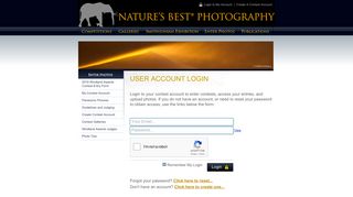Account Login - Nature's Best Photography