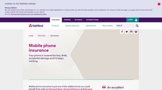 Mobile phone insurance - NatWest