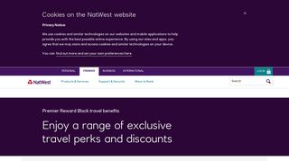 Travel benefits - Reward Black account | NatWest Premier