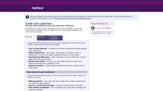 NatWest Credit card customers