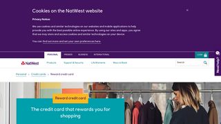 Reward credit card | NatWest