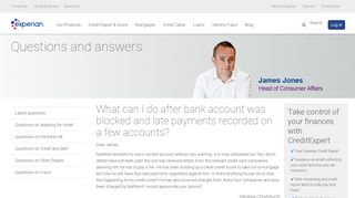 What can I do after bank account was blocked and late ... - Experian