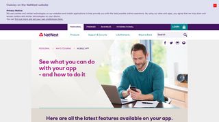 What can you do with the mobile app | NatWest