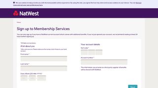 Natwest Membership Services - Activate your online account