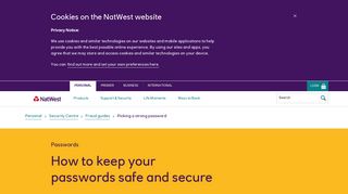 Keeping your password safe and secure - NatWest