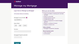 Manage my Mortgage | Log in - NatWest