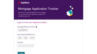 System Unavailable - Mortgage Application Tracker - NatWest