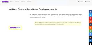 Natwest Stockbrokers account. Brokerline online share dealing service.