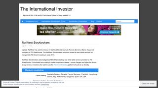NatWest Stockbrokers – The International Investor