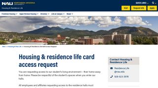 Housing & Residence Life Hall Access Request | Housing ...