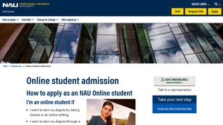 Apply to be an NAU Online Student | Admission