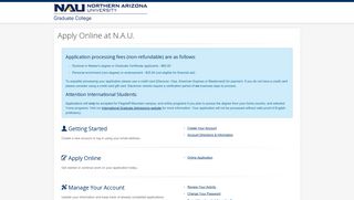 Apply Online at N.A.U. - ApplyWeb