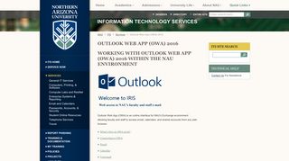 NAU - ITS - Outlook Web App (OWA) 2016