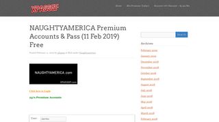 NAUGHTYAMERICA Premium Accounts & Pass (30 Jan 2019) Free