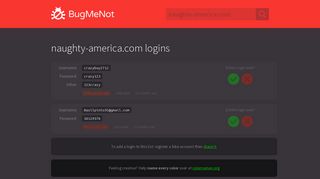 naughty-america.com logins - BugMeNot