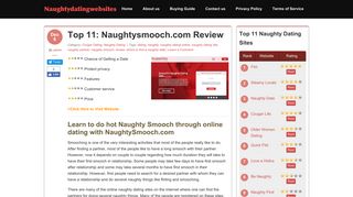 Top 11: Naughtysmooch.com Review | Best Naughty Dating Sites ...