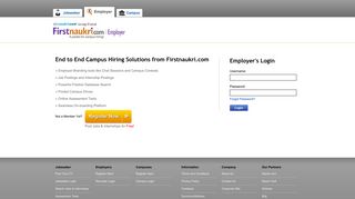 Employer's Login - Firstnaukri.com