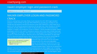 naukri employer login and password crack – coachpang.com