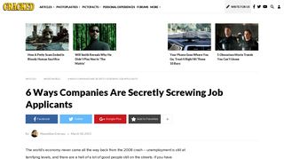 6 Ways Companies Are Secretly Screwing Job Applicants | Cracked.com