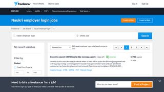 Naukri employer login Jobs, Employment | Freelancer