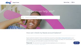 How can I check my Nauta account balance? – Ding Support Center
