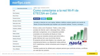 Como conectarse a la red Wi-Fi de ETECSA en Cuba - NorfiPC