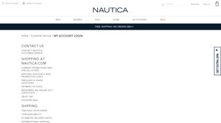 My Nautica Account Login