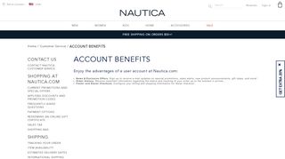 Account Benefits - Nautica