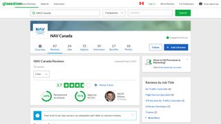 NAV Canada Reviews | Glassdoor.ca